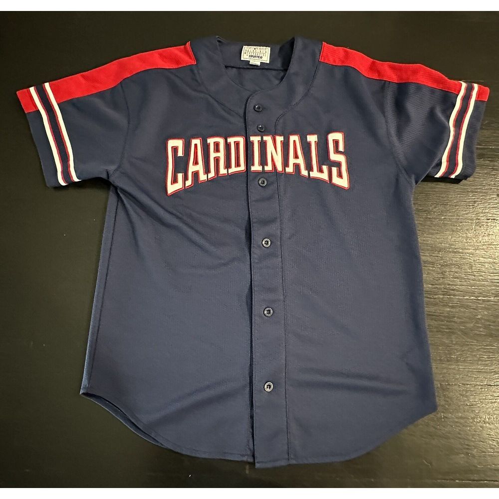 Vintage‎ St Louis Cardinals Baseball Jersey Men Large Navy Starter MLB Spell Out